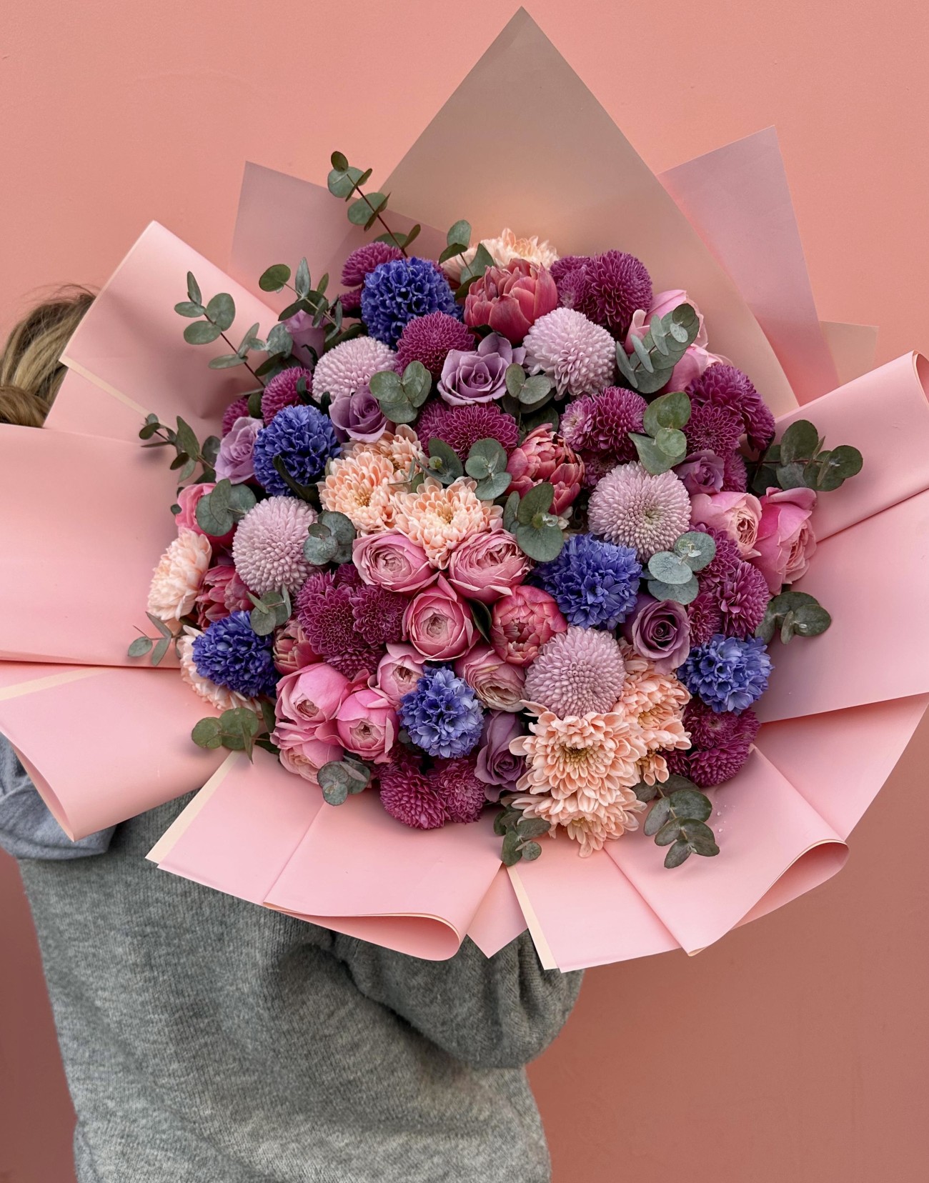 Bubble Pink Bloom Karışık Buket