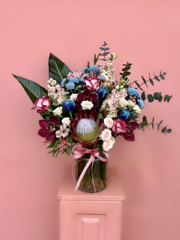 Protea Love Cam Vazoda Aranjman