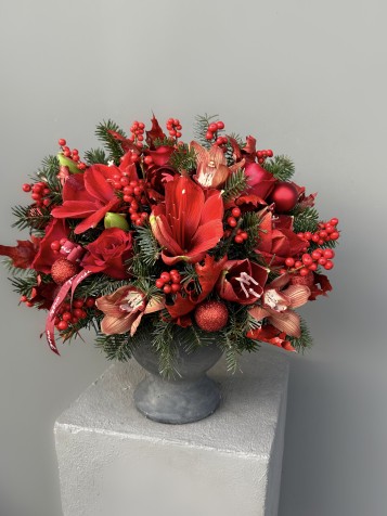 Amaryllis Yılbaşı Aranjmanı