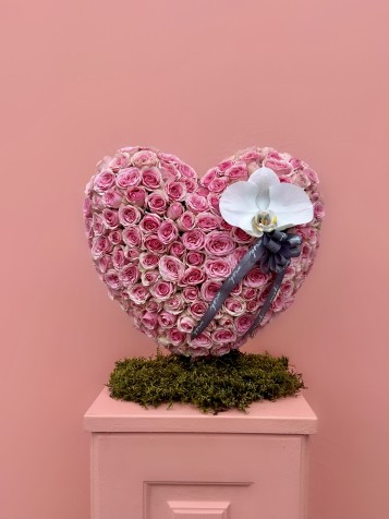 Rosy Heart 3D Özel Tasarım Lüks Aranjman