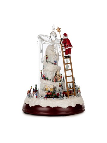 Santa With Candle Müzikli Ve Işıklı Biblo