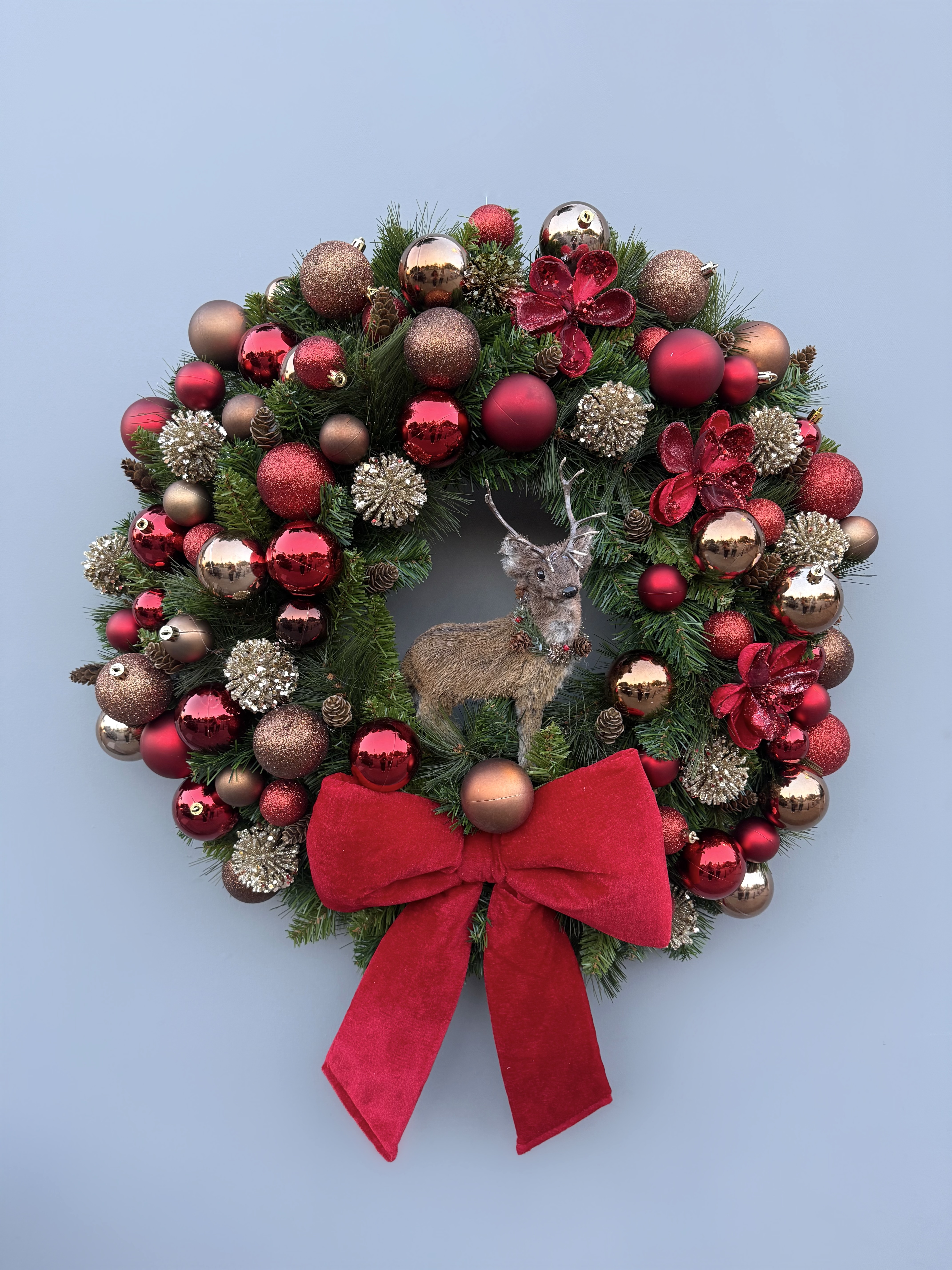 Özel Tasarım Geyik Figürlü Büyük Boy Kapı Süsü