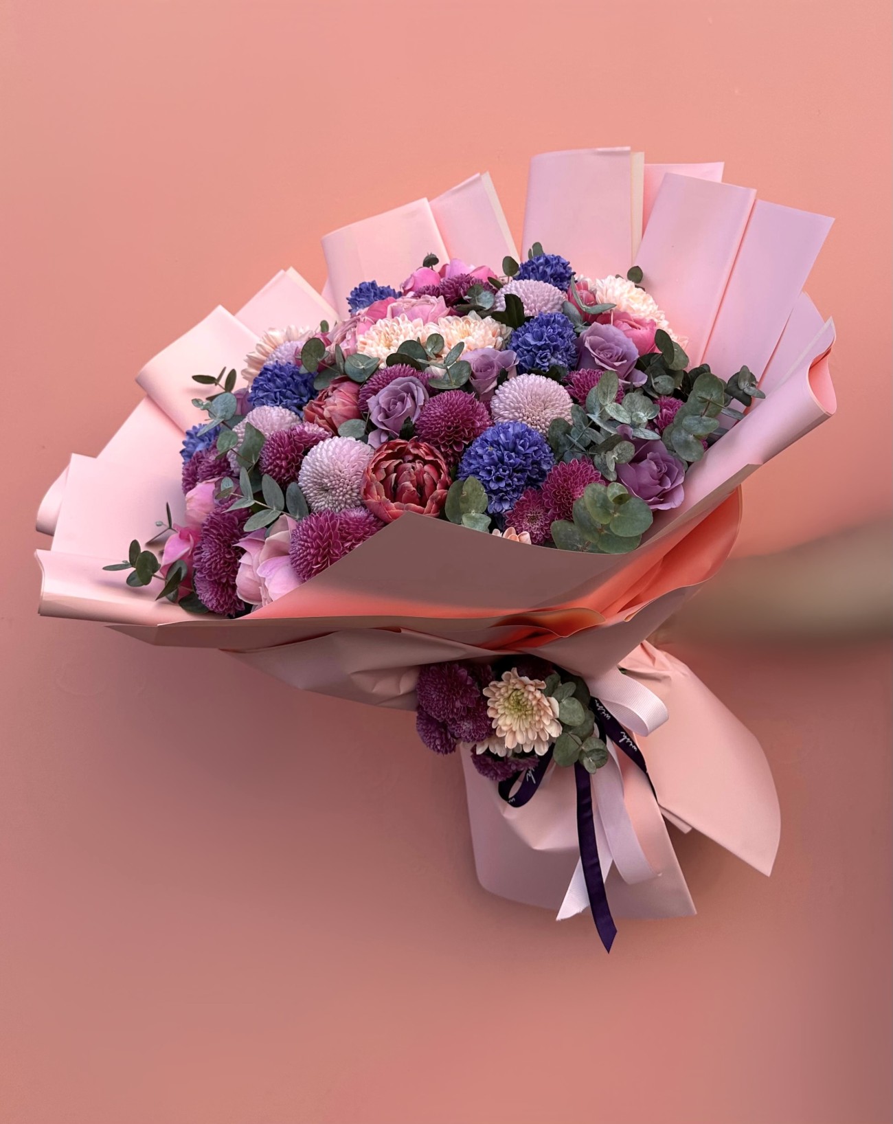 Bubble Pink Bloom Karışık Buket