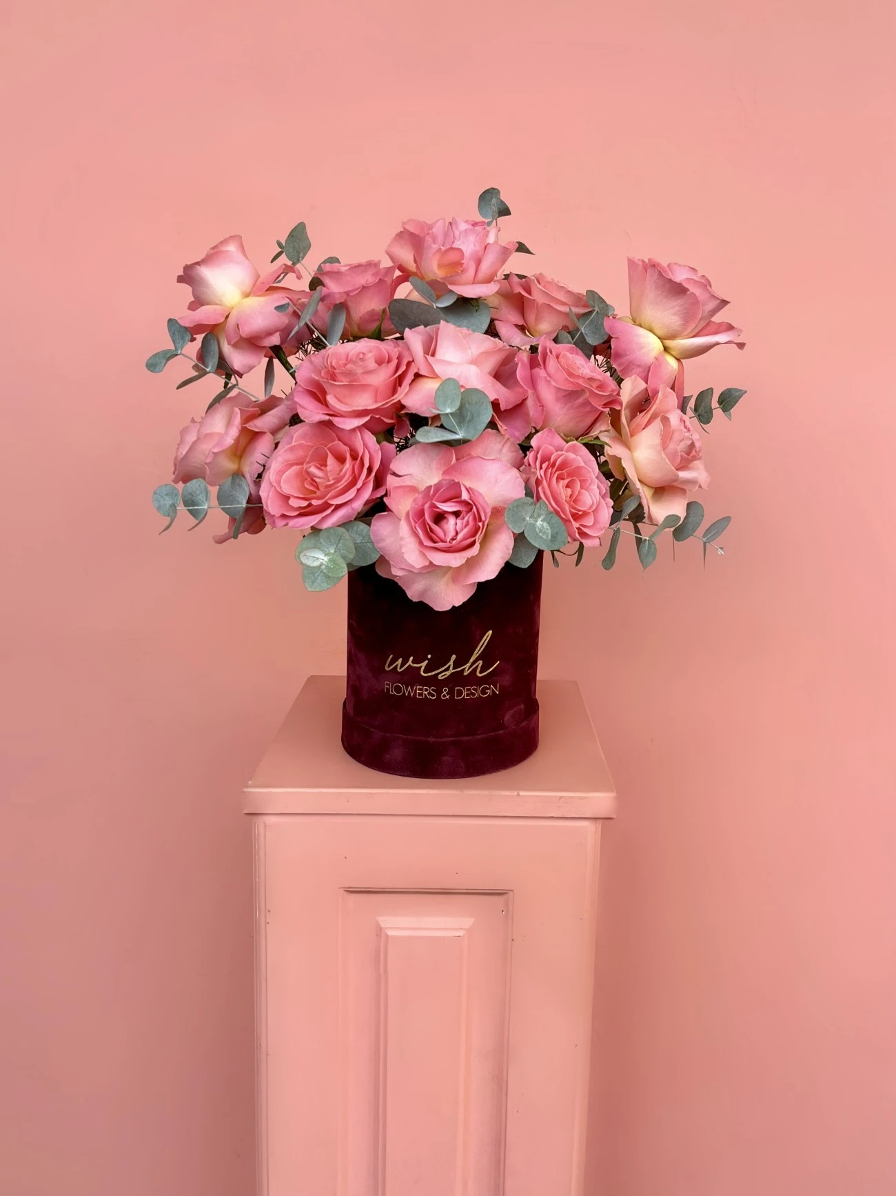 Bordo Kadife Kutuda Hermosa Güller