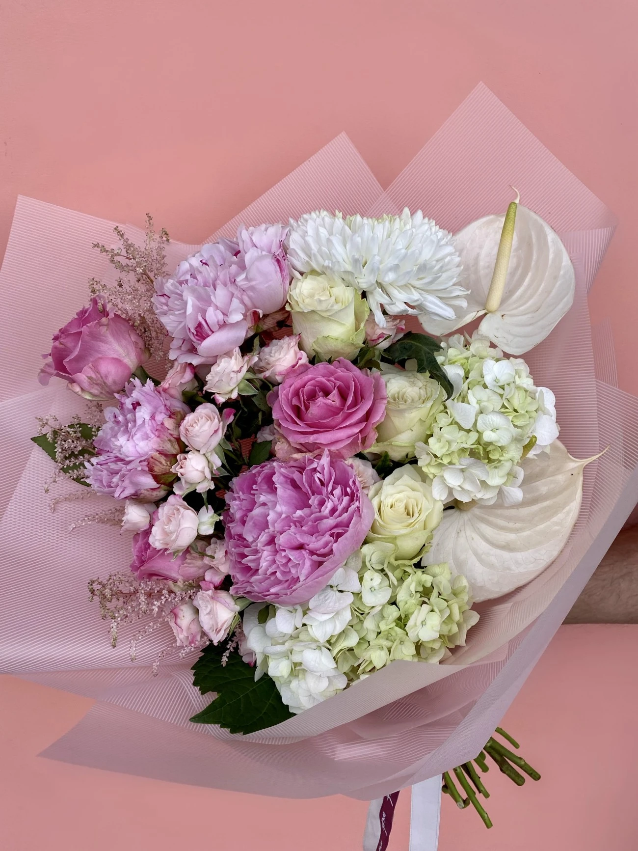 Pink & White Karışık Buket