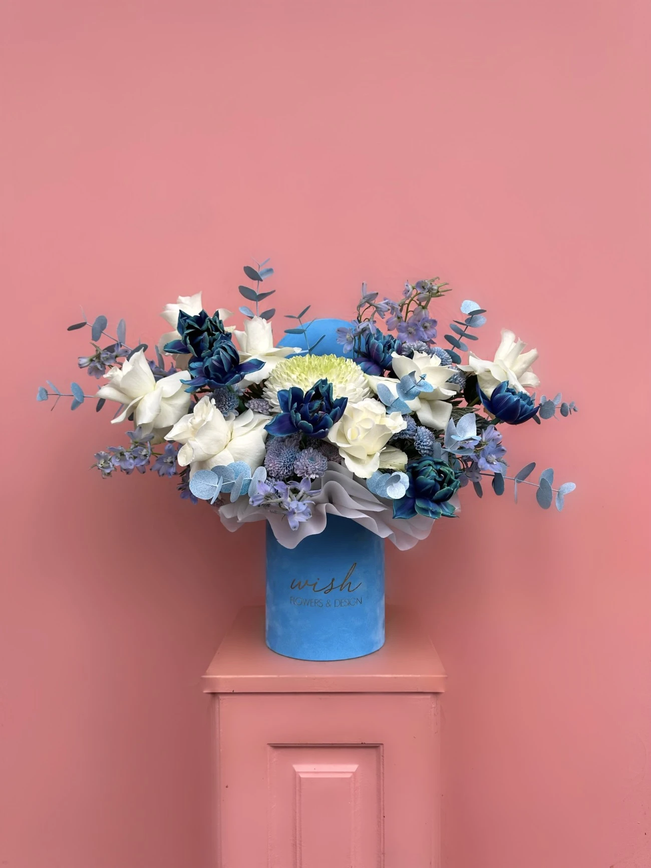 Blue Sky Mavi Kadife Kutuda Aranjman