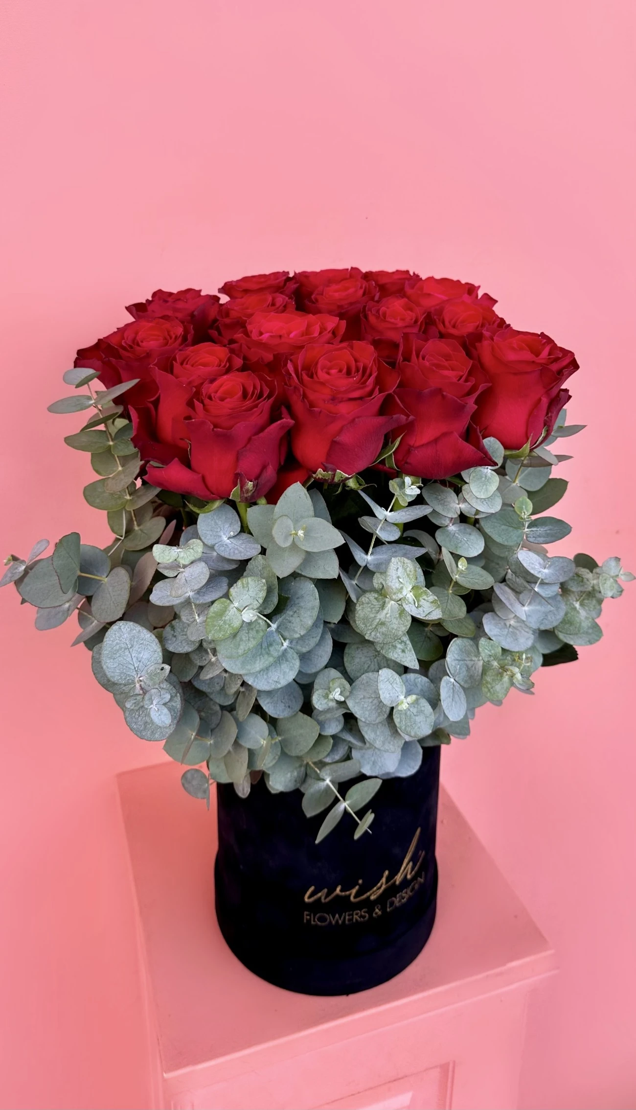 Siyah Kadife Kutuda Kırmızı Gül Bahçesi