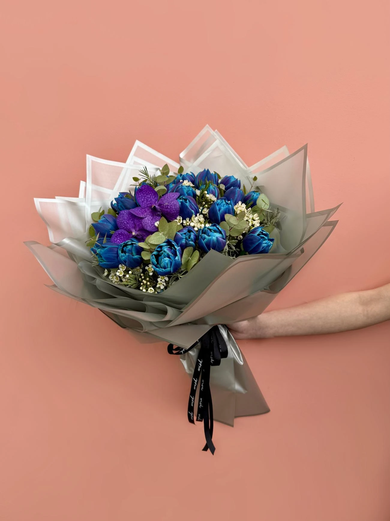 25’li Blue Sky Mavi Lale Buketi