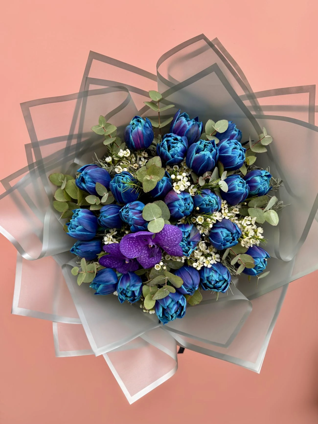 25’li Blue Sky Mavi Lale Buketi