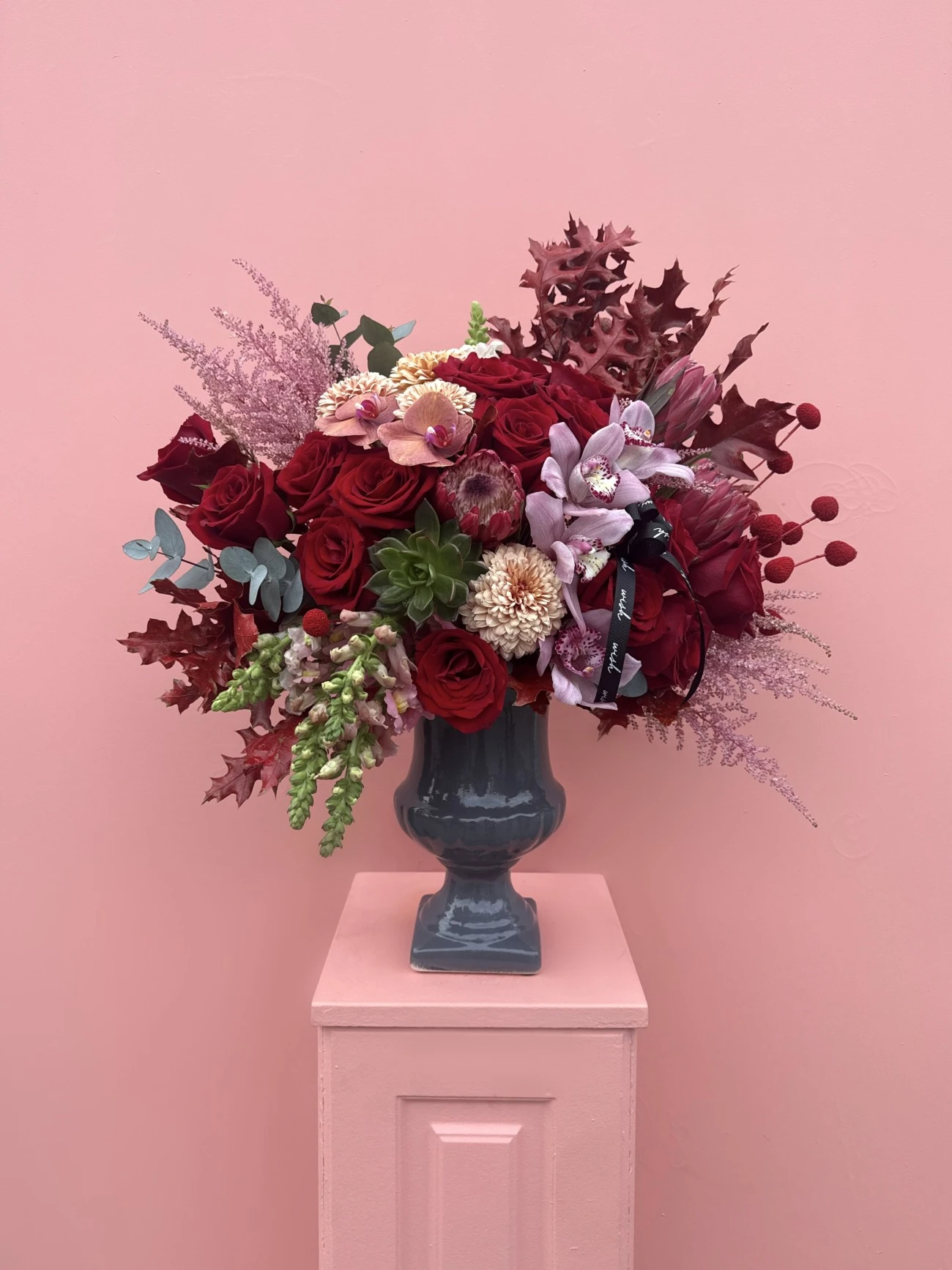 Ruby Red Kırmızı Güllü Aranjman