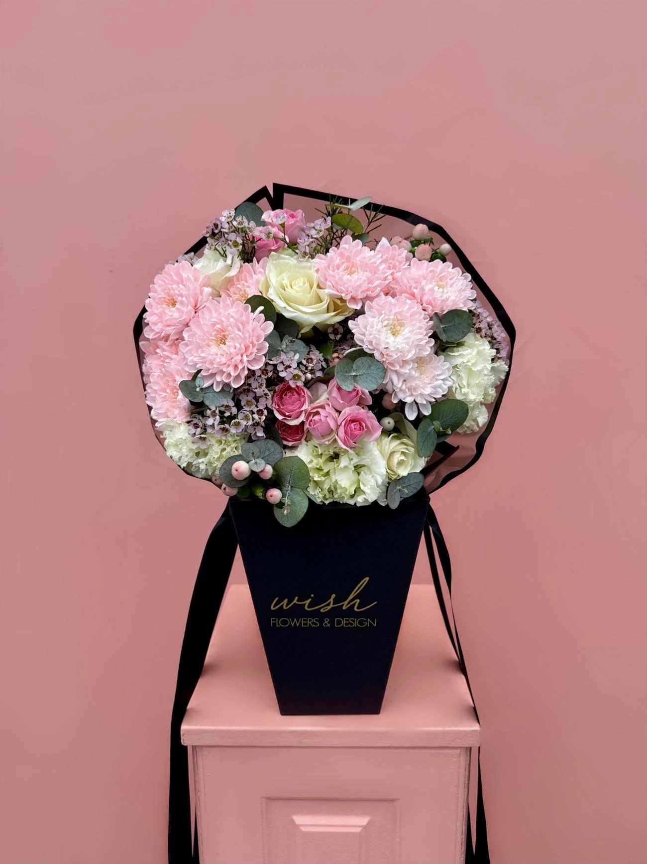 Rose Mist Taşıma Kutusunda Mini Buket