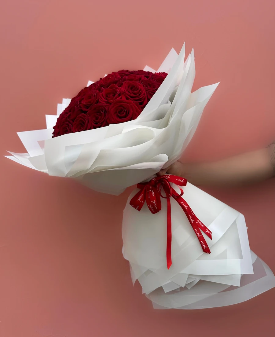 Forever Yours Özel Kırmızı Gül Sevgililer Günü Buketi