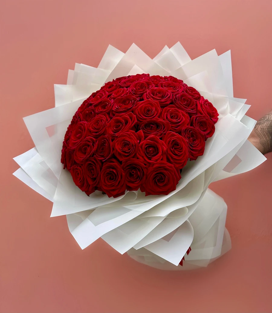 Forever Yours Özel Kırmızı Gül Sevgililer Günü Buketi