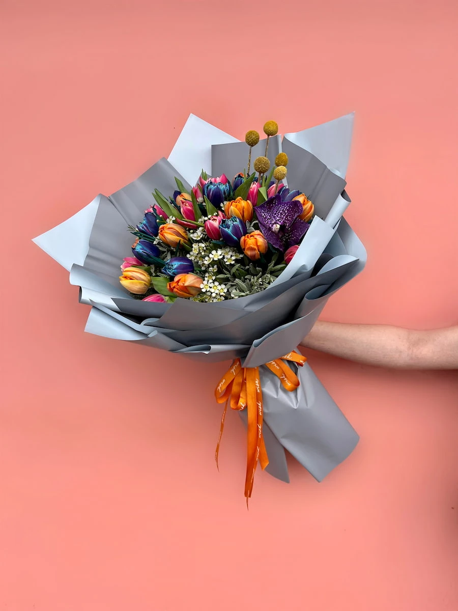 Karışık Lüks Lale Buketi