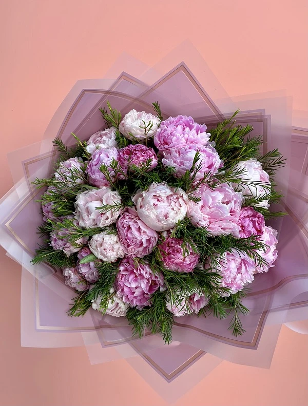 21 Adet Pembe Şakayık Buketi